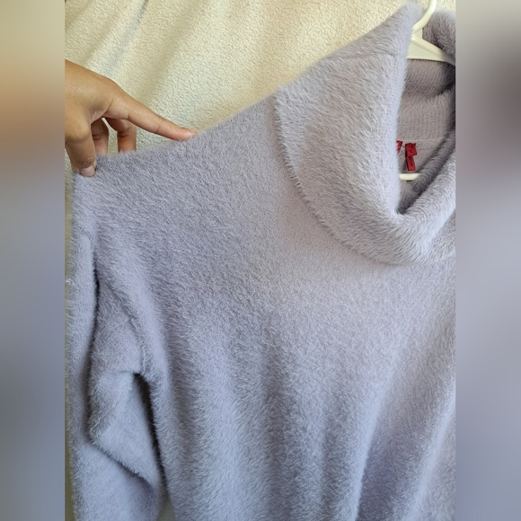 Women's Love Scarlett Lavendar Purple Pull Over Cowl Neckline Sweater - Picture 3 of 11